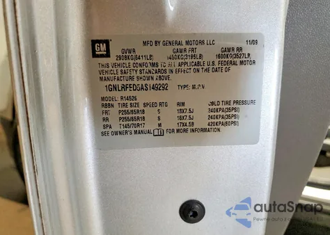 2010 Chevrolet Traverse Lt from USA, damaged, VIN 1GNLRFED5AS149292